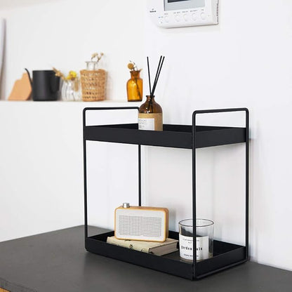 2 Tier Bathroom Counter Organizer, Vanity Storage Shelf, Stores Cosmetics - Image 6