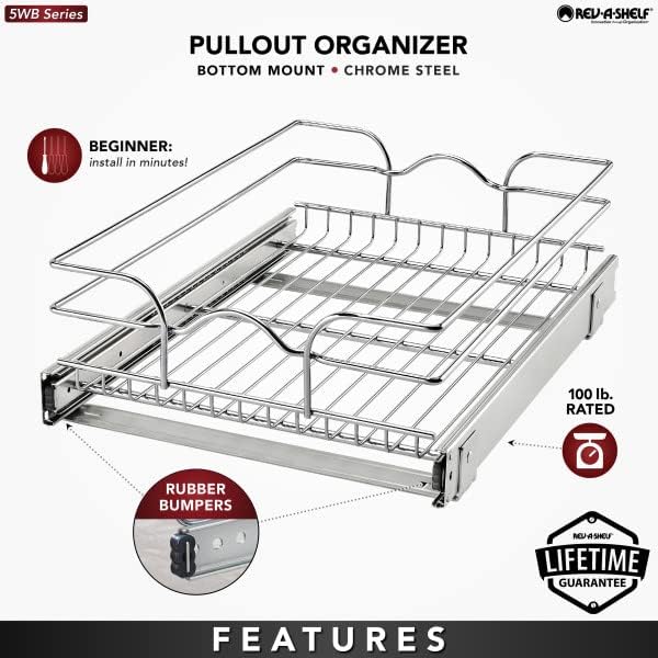 Rev-A-Shelf Kitchen Cabinet Pullout Shelf and Drawer Organizer Slide Out Pantry - Image 3