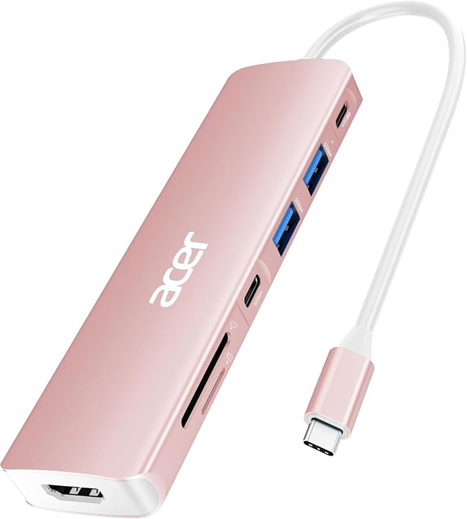 Acer USB C Hub, 7 in 1 USB-C to HDMI Multi-Port Adapter, 2 USBA 3.1 GEN1 and by Unknown