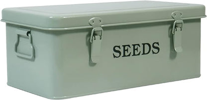 Seed Storage, Metal Seed Box, Seed Storage Organizer Box by Xbopetda