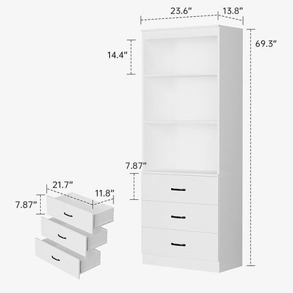 oneinmil 70" H 6-Tier Bookshelf - Image 2
