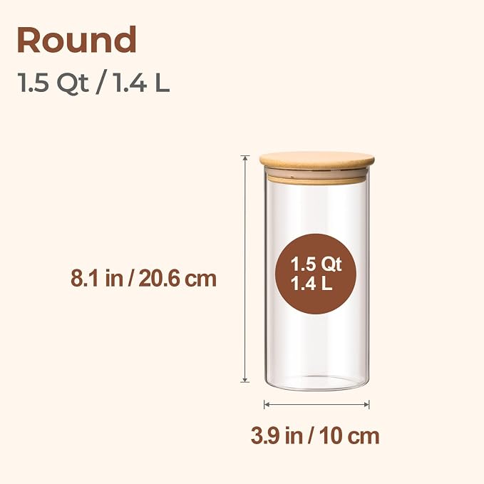 ComSaf Airtight Glass Storage Canister - Image 2