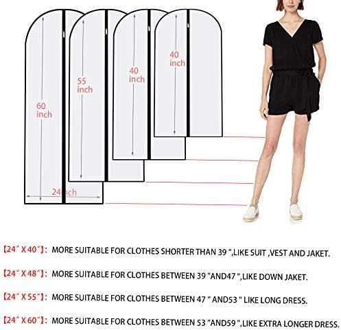 Garment Bags for Hanging Clothes Travel Suit Bags for Closet Storage Closet - Image 2