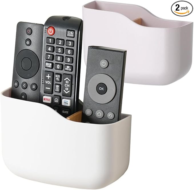 LINFIDITE 2 Pack TV Remote Holder Wall Mount Remote Control Holder by LINFIDITE