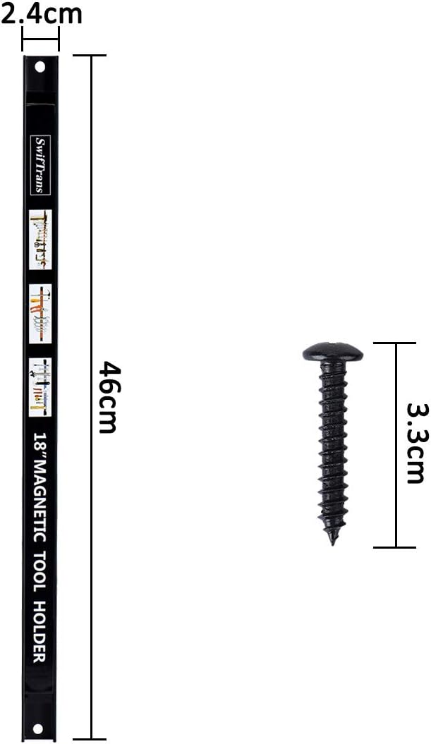 Magnetic Tool Holder 18 Inch 8 Pack Heavy Duty Magnet Tool Bar Strip Rack Wall - Image 2