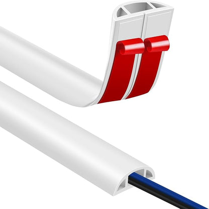 Floor Cord Covers for Wires 12FT Cable Hider Wire Cover Self Adhesive Cord by JAHOMFAI