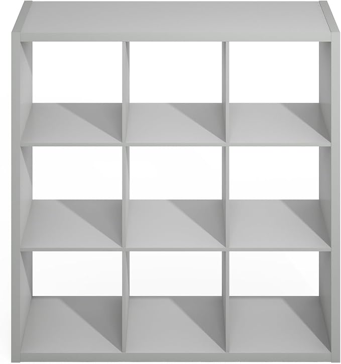 Furinno Simple Cube Storage Organizer, 9-Cube Display Shelf, Open Back Shelving - Image 8
