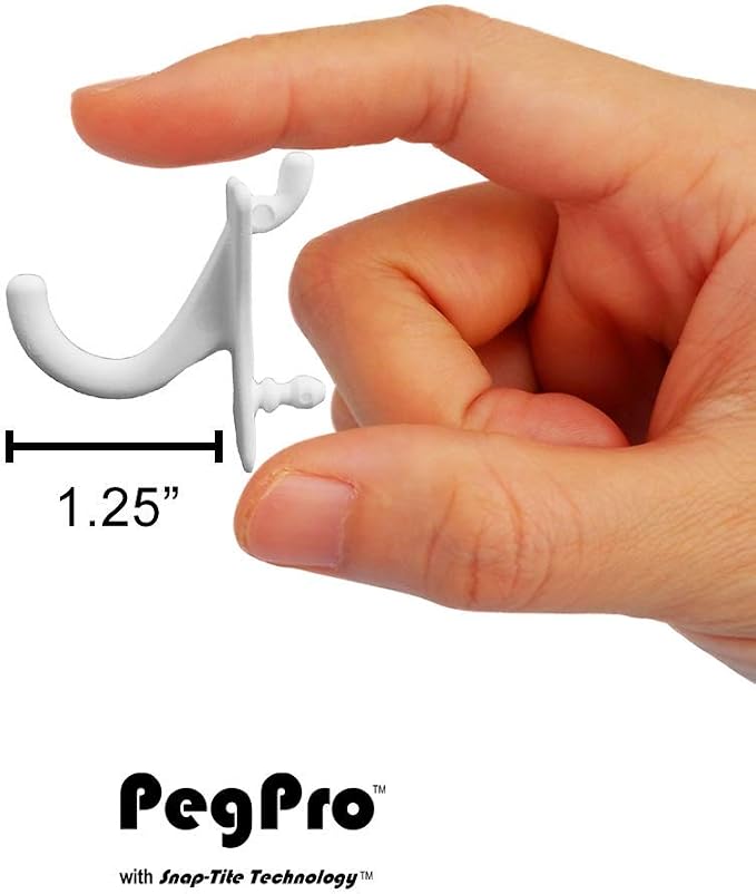PegPro® J Hooks Kit for Standard “Wood Fiber” pegboard – Durable Plastic - Image 5