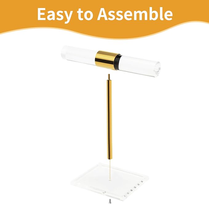 Acrylic Bracelet Holder Display Stand, Tangle-Free T-Bar Necklace Display - Image 7