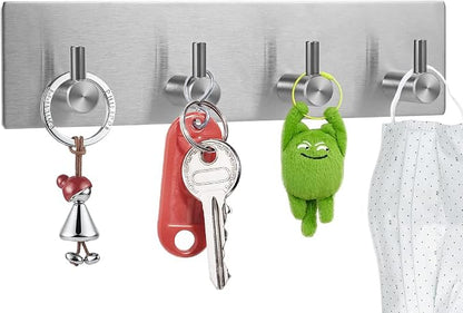 Picowe Key Holder for Wall Decorative, Adhesive Stainless Steel Key Hooks by Picowe