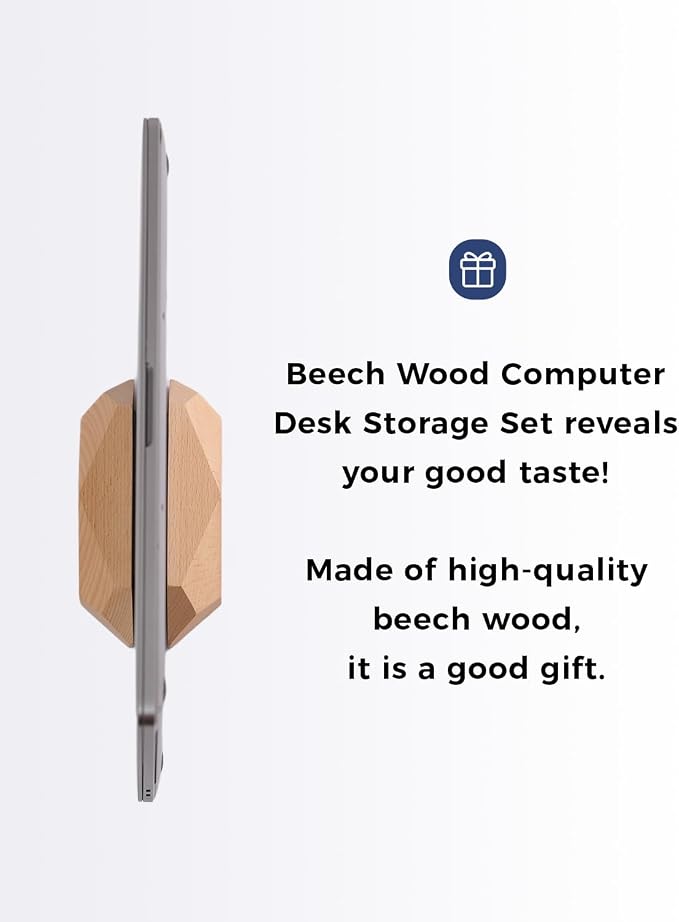 Adjustable Vertical Laptop Stand, MacBook Holder Wood Stand, Wooden Laptop Stand - Image 6