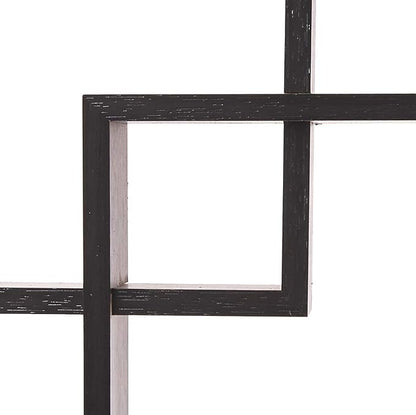 Greenco 4 Cube Intersecting, Easy-to-Assemble Floating Wall Mount Shelves - Image 3