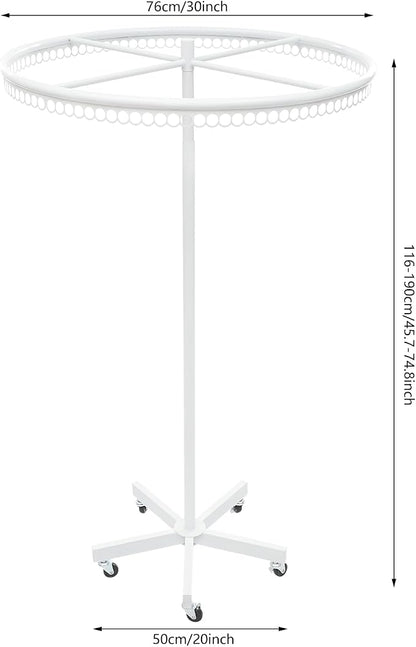 360° Rotatable Round Clothes Rack, Floor Standing Rotating Clothes Rack - Image 5