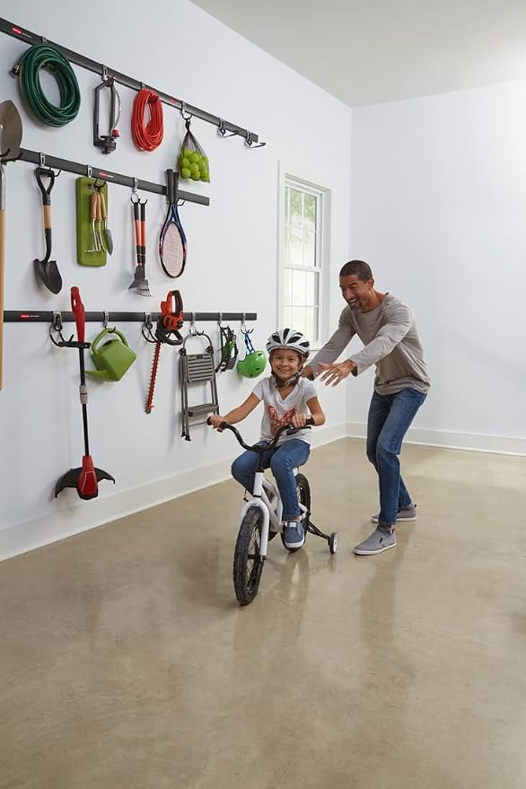 Rubbermaid 24-Piece FastTrack Garage Wall-Mounted Storage Kit, 6 Rails and 18 - Image 12