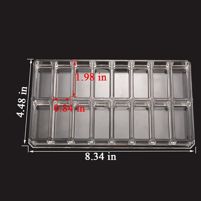 1PC Acrylic Eyeshadow Makeup Organizer 16 Space Cosmetic Storage Container - Image 2