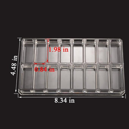 1PC Acrylic Eyeshadow Makeup Organizer 16 Space Cosmetic Storage Container - Image 2