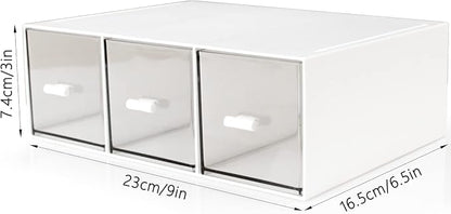 Desk Drawer Organizer, Stackable Storage Drawers, Plastic Compact Desk Storage - Image 3