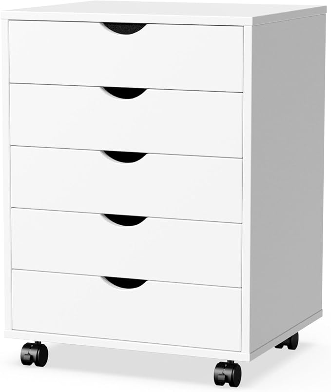Elevon 5 Drawer Chest, Storage Cabinets Wooden Mobile Cabinet by ELEVON