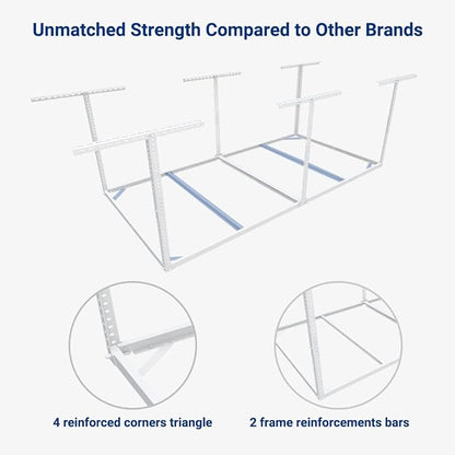 FLEXIMOUNTS 4x8 Overhead Garage Storage Rack without Decking, Garage Storage - Image 4