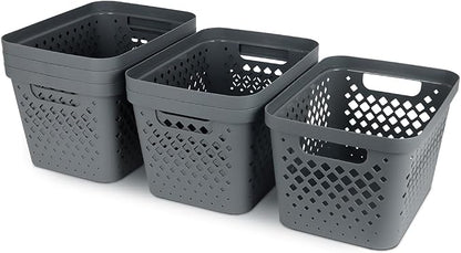 Glad Plastic Storage Basket Set, Value Pack of 6 | Open Storage Bins - Image 6
