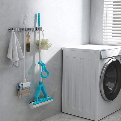 Broom Mop Holder Wall Mount Stainless Steel Tool Hanger Storage Organizer - Image 3