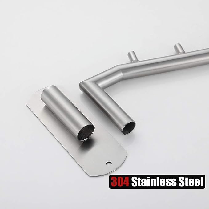 JQK Folding Clothes Hanger Rack, Stainless Steel Swing Arm Hook Holder - Image 6