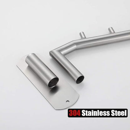 JQK Folding Clothes Hanger Rack, Stainless Steel Swing Arm Hook Holder - Image 6