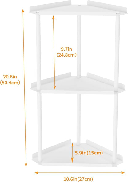 3 Tier Bathroom Counter Organizer, Vanity Organizer Corner Shelf, Makeup - Image 3