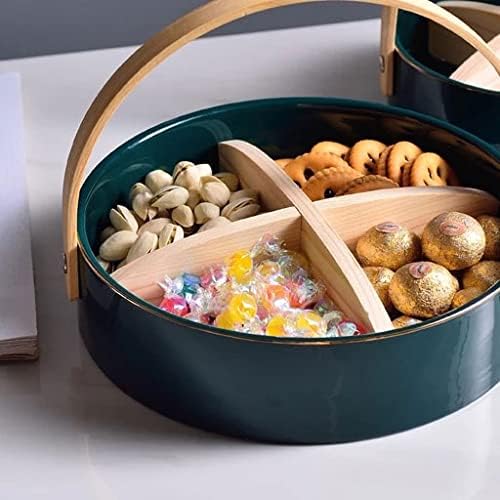 Fruit Four-compartment Ceramic Snack Tray Portable Living Room Exquisite Melon - Image 4