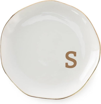 Initials Ring Dish Jewery Tray by VINCOMIC