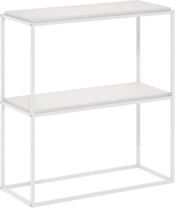 Furinno Moretti Modern Storage Shelves, 2-Tier Wide Stackable Book Shelf - Image 5