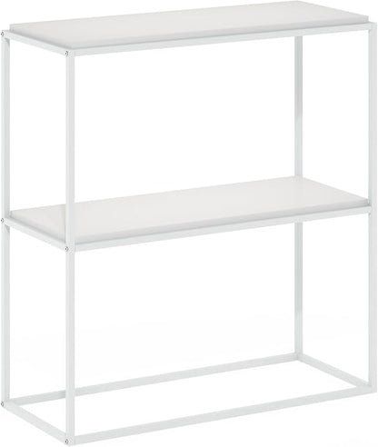 Furinno Moretti Modern Storage Shelves, 2-Tier Wide Stackable Book Shelf - Image 5