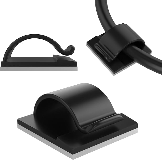 LinkDocs 30 Pieces Adhesive Cable Clips Wire Clips Cable Wire Management Wire - Image 2
