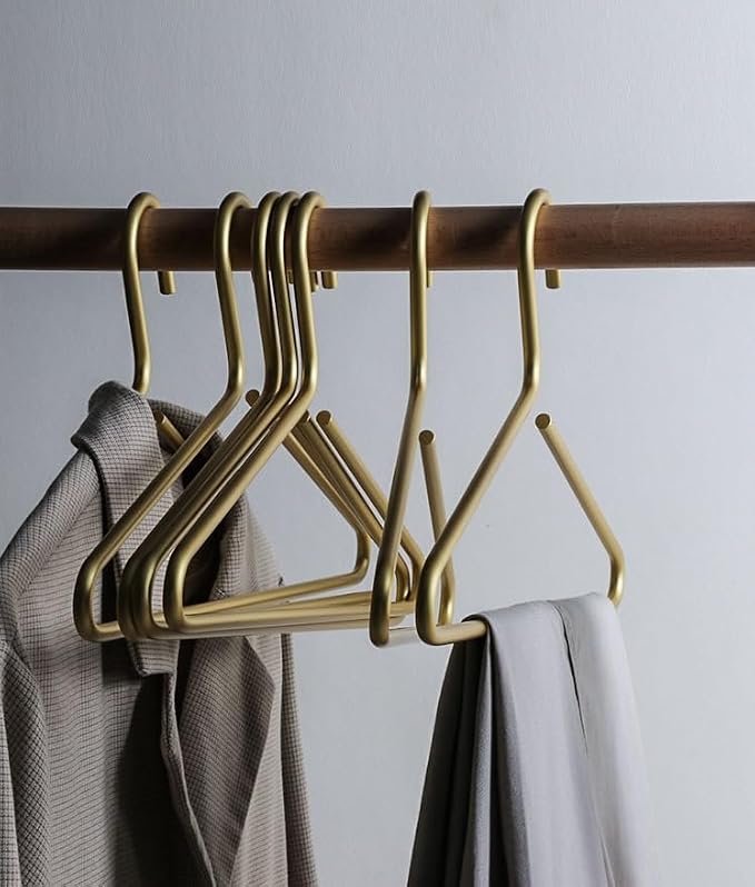 Premium Matte Gold Aluminum Coat Hangers 10 Piece Set, 16.5” Extra Smooth & - Image 4
