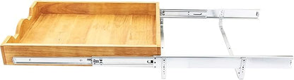 DINDON Pull Out Cabinet Organizer 1 Tier，Single Tier Oak Wood Under Cabinet - Image 6