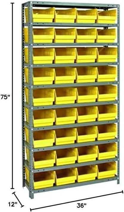 Quantum Storage Systems 1275-207YL Solid Heavy Duty 10 Shelves 36 Store-More - Image 2