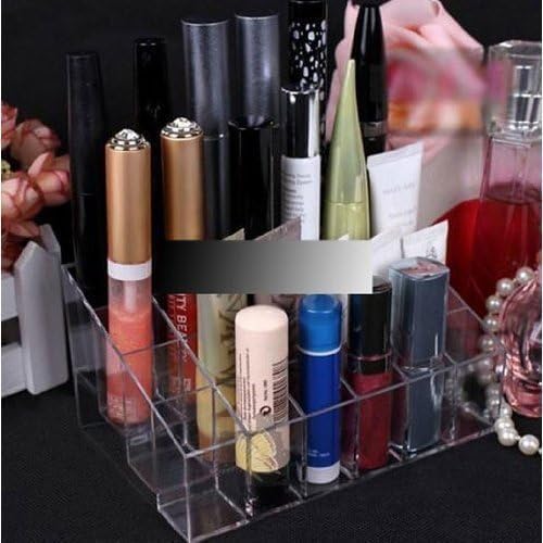 Transparent Cosmetic Makeup Organizer Clear 24 Lattices Lipsticks Cosmetic - Image 7