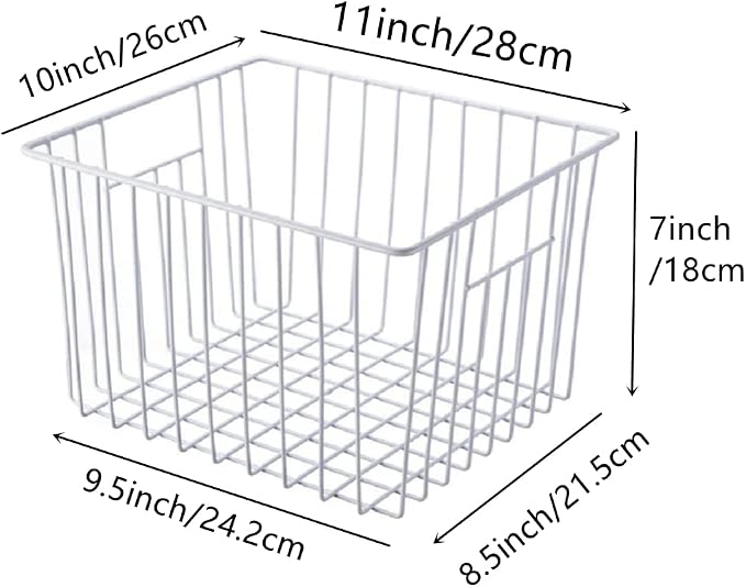 Slideep Fridge Freezer Baskets, Wire Storage Organizer Basket, Household - Image 6