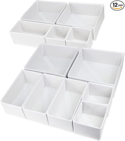 Fordonral 12 Pack Drawer Organizer Clothes, Foldable Fabric Dresser Organizer by Fordonral