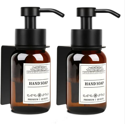 8.5oz Glass Soap Dispenser 2 Pack by NOBTOU