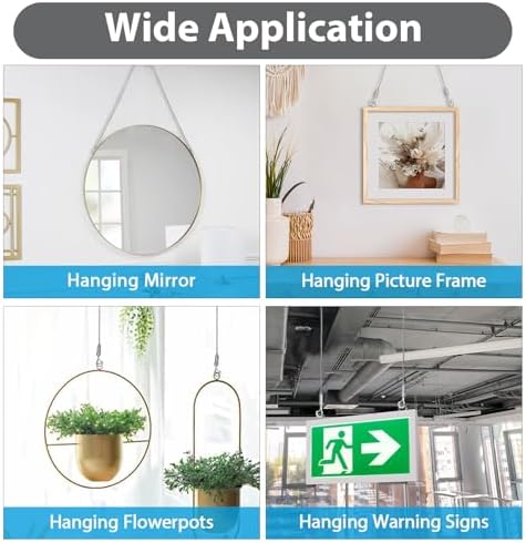 2PCS Adjustable Picture Hanging Wire Kit, Mirror Frame Hanging Kit, 6.6FT Heavy - Image 6