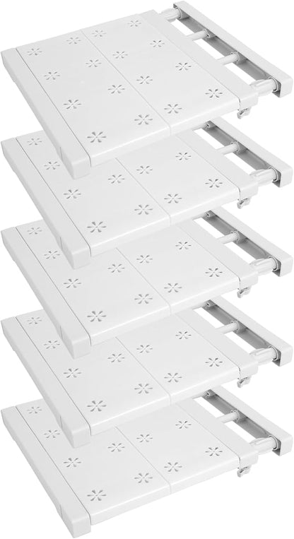 5 Pcs Closet Tension Shelf Rod Expandable Adjustable 10.83-18.3 inch Shelf by PEDOBALI