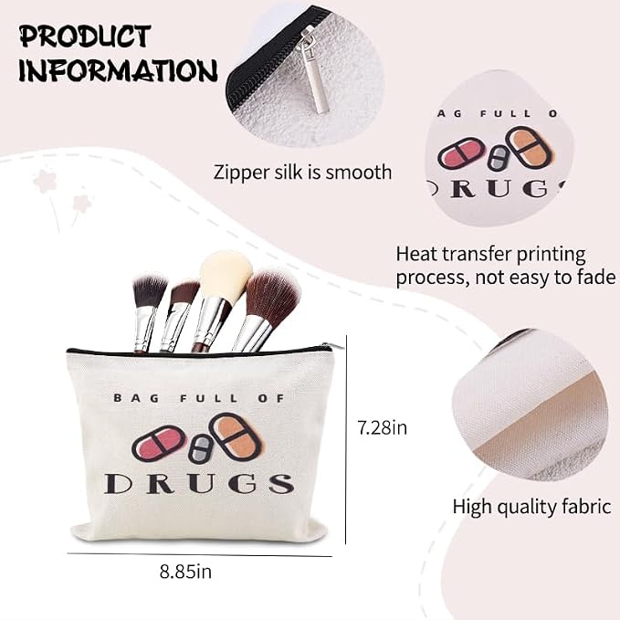 YangQian Medicine Storage Bag for Travel Medication Pouch Gifts for Women Nurse - Image 3