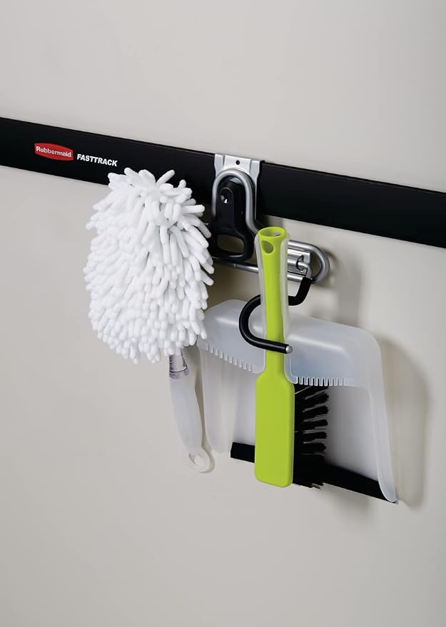 Rubbermaid FastTrack 2-Handle Hook Mounted Garage Storage and Space Saving - Image 8