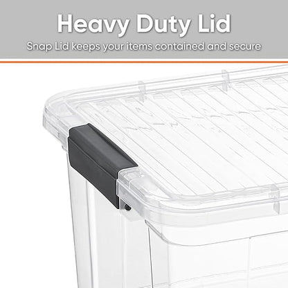 Superio Clear Storage Box with Lid, 36 Quart Plastic Container Bins - Image 3