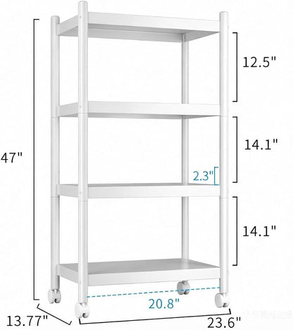 VETALLO 4 Tier White Metal Shelving | - Image 3