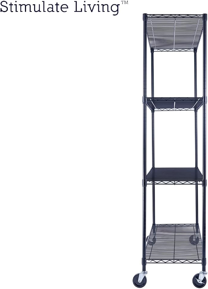 60"x18"x72" Prime Heavy Duty Black 4-Tier Wire Shelving NSF 3200 LBS MAX - Image 9