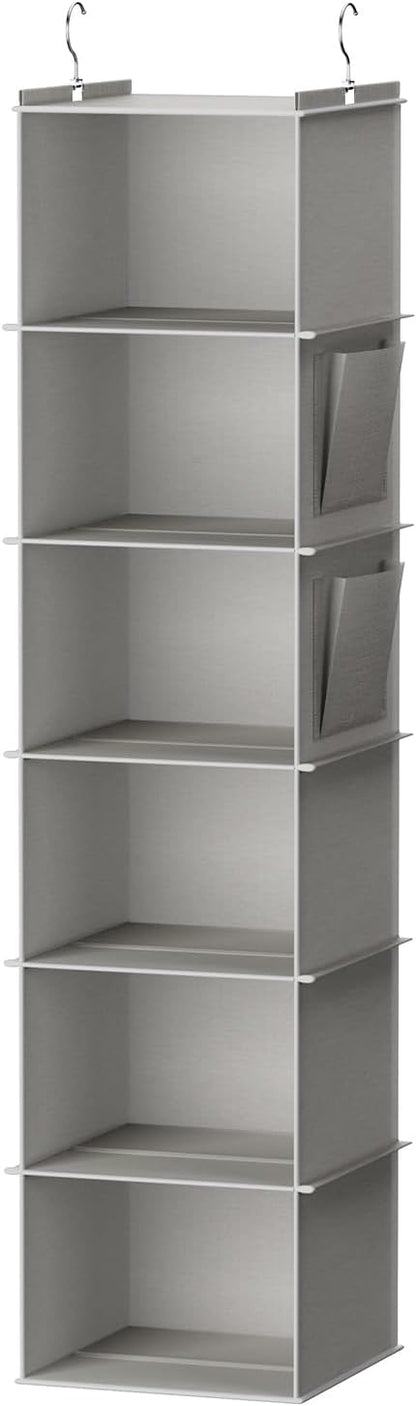 YOUDENOVA Hanging Closet Organizer and Storage, 6-Shelf Closet Hanging Shelves by YOUDENOVA