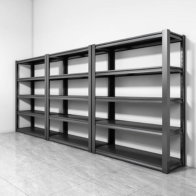 32" W Garage Shelving, 5-Tier Heavy Duty Shelving Unit, 3000LBS Adjustable - Image 2