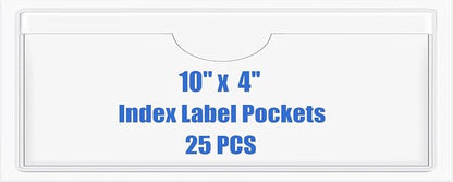 Origin-Joy 25 PCS Self-Adhesive Index Label Pockets by Origin-Joy